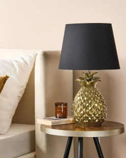 Candeeiro De Mesa Dourado 52 Cm Pineapple