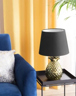 Candeeiro De Mesa Dourado 52 Cm Pineapple