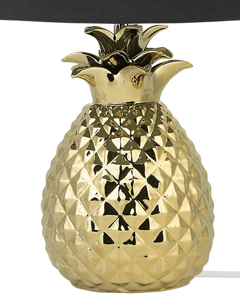 Candeeiro De Mesa Dourado 52 Cm Pineapple