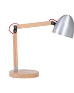 Candeeiro De Mesa Em Aluminio Prateado 62 Cm Veleka