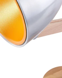 Candeeiro De Mesa Em Aluminio Prateado 62 Cm Veleka