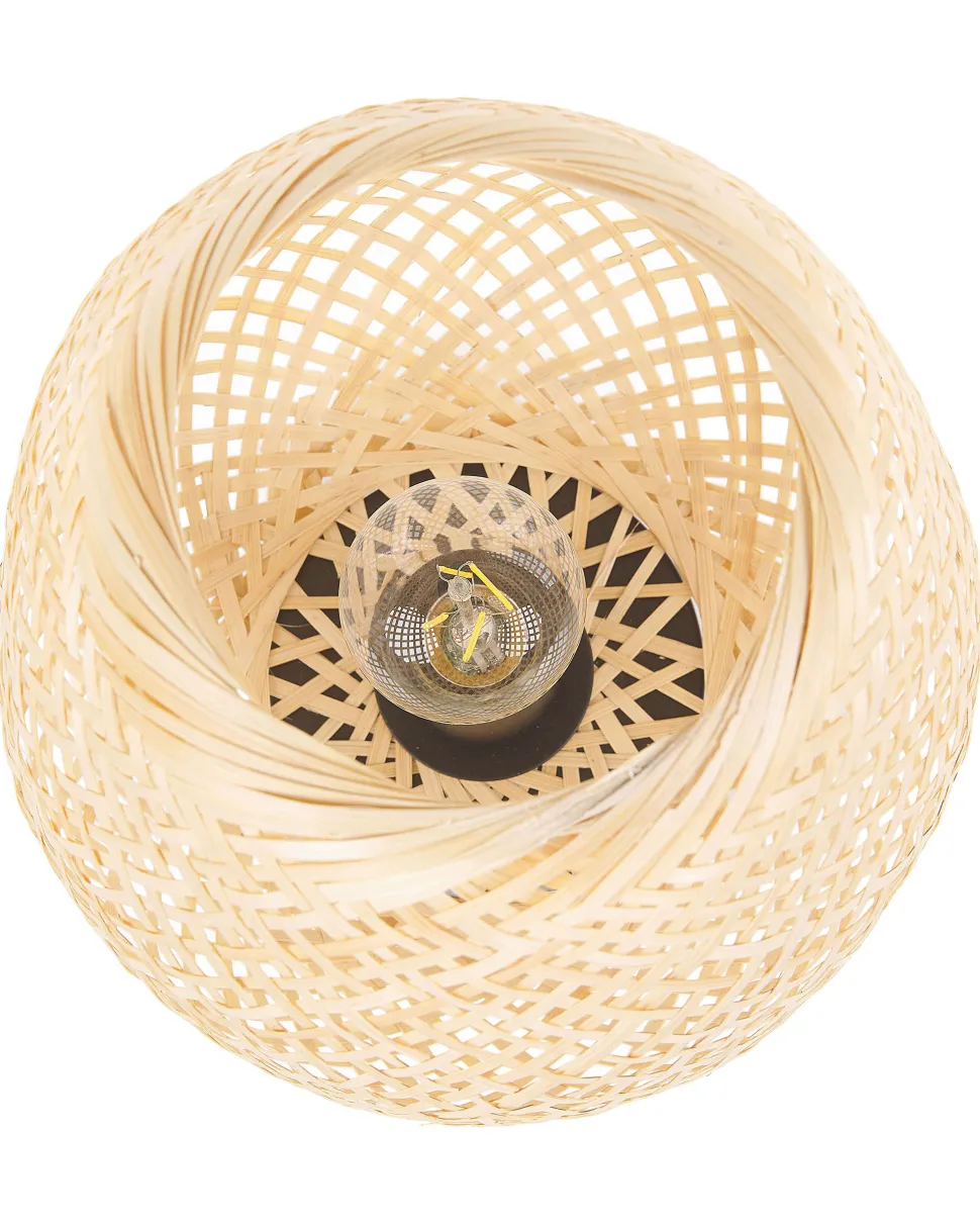 Candeeiro De Mesa Em Bambu Castanho Claro 30 Cm Bomu