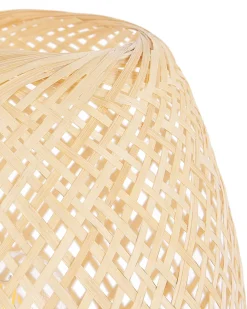 Candeeiro De Mesa Em Bambu Castanho Claro 30 Cm Bomu