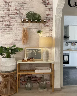 Candeeiro De Mesa Em Ceramica Creme 57 Cm Salza