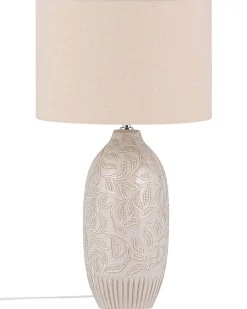 Candeeiro De Mesa Em Ceramica Creme 57 Cm Salza