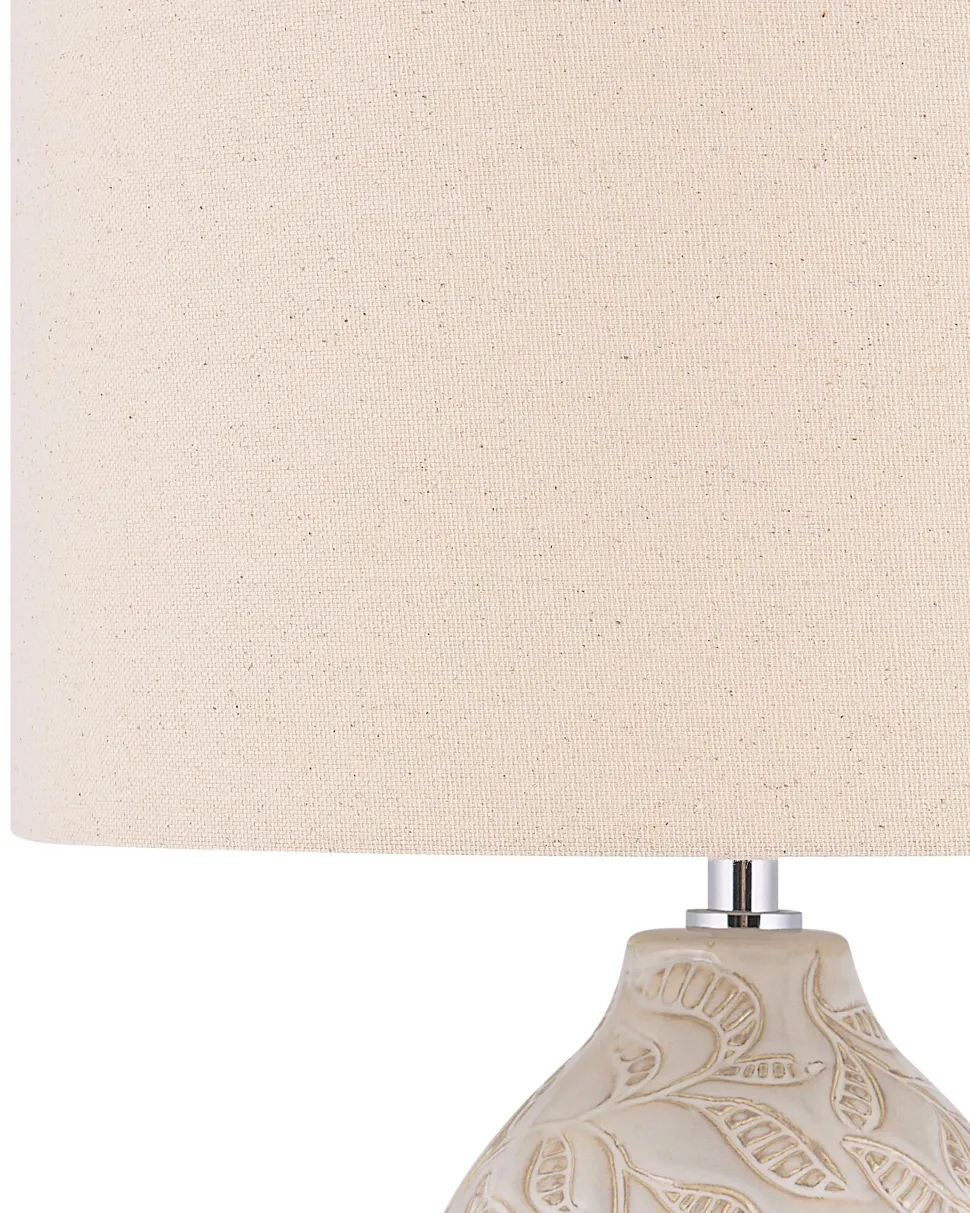 Candeeiro De Mesa Em Ceramica Creme 57 Cm Salza