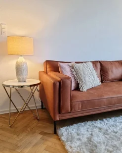 Candeeiro De Mesa Em Ceramica Creme 57 Cm Salza