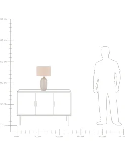 Candeeiro De Mesa Em Ceramica Creme 57 Cm Salza