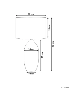 Candeeiro De Mesa Em Ceramica Creme 57 Cm Salza