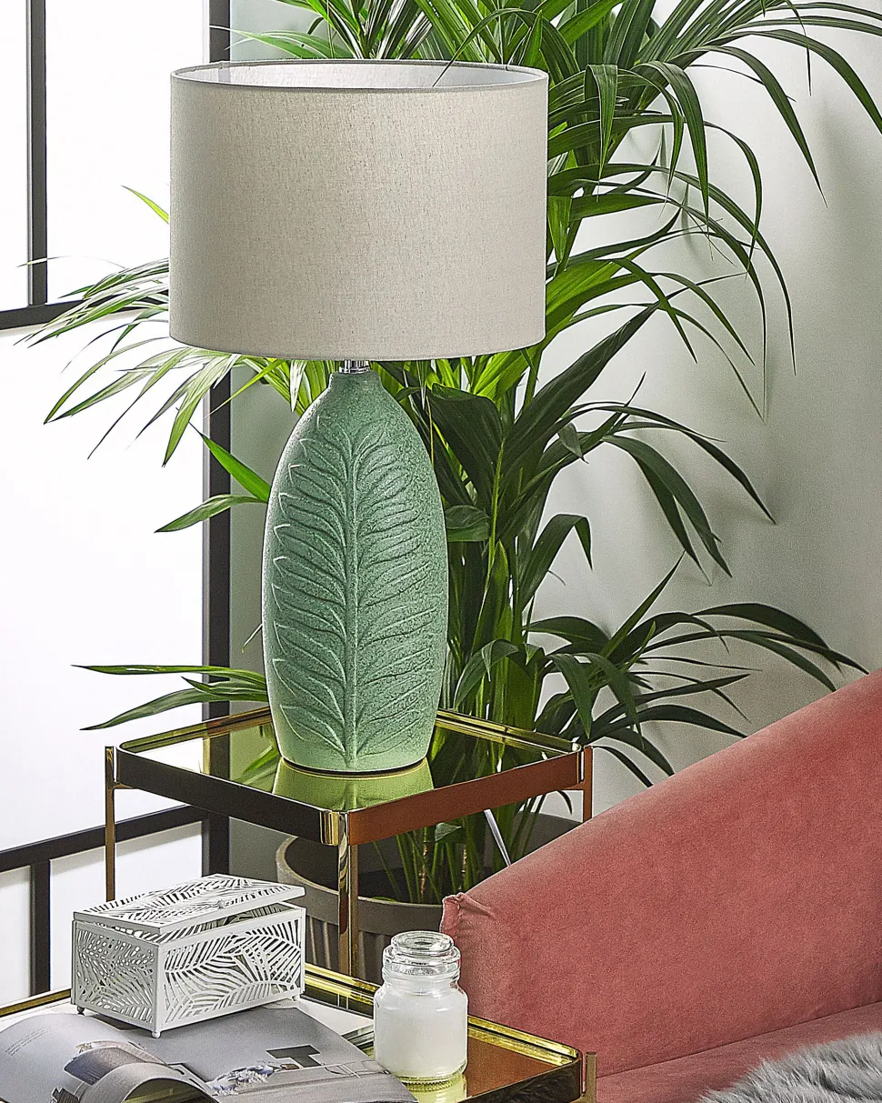 Candeeiro De Mesa Em Ceramica Verde 59 Cm Ohio