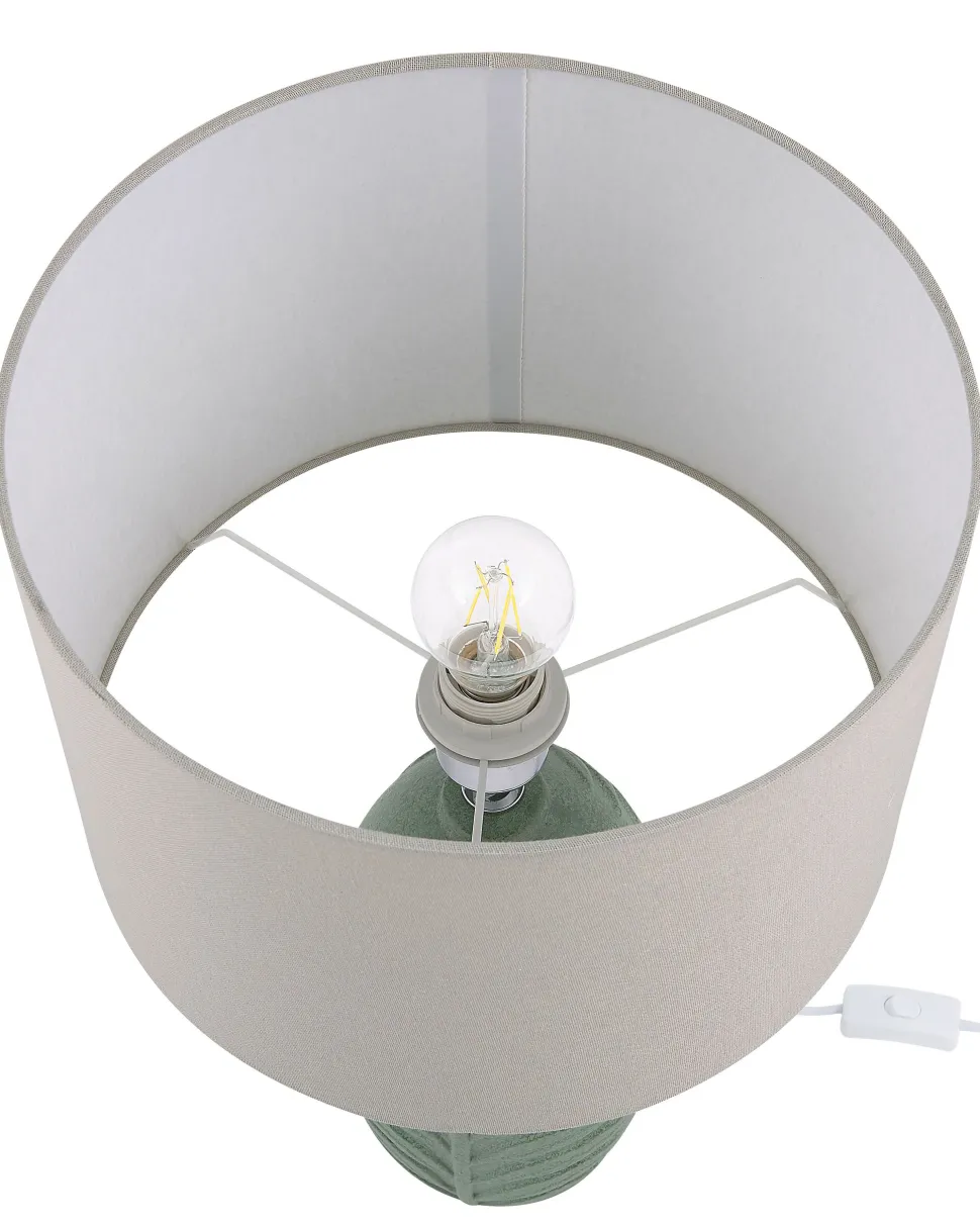 Candeeiro De Mesa Em Ceramica Verde 59 Cm Ohio