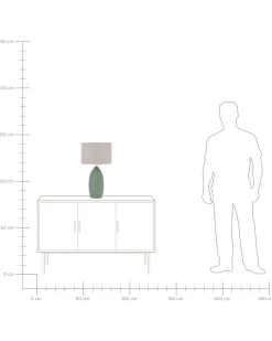 Candeeiro De Mesa Em Ceramica Verde 59 Cm Ohio