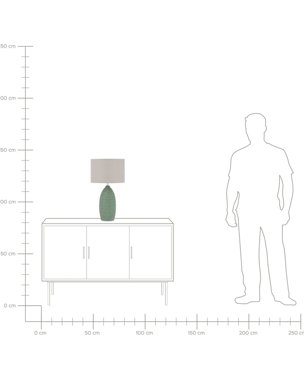 Candeeiro De Mesa Em Ceramica Verde 59 Cm Ohio