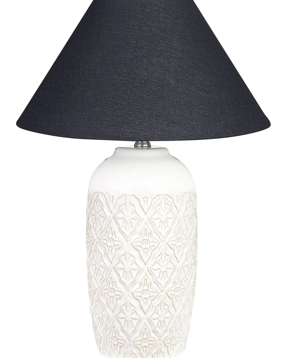 Candeeiro De Mesa Em Ceramica Creme Telire