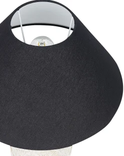 Candeeiro De Mesa Em Ceramica Creme Telire