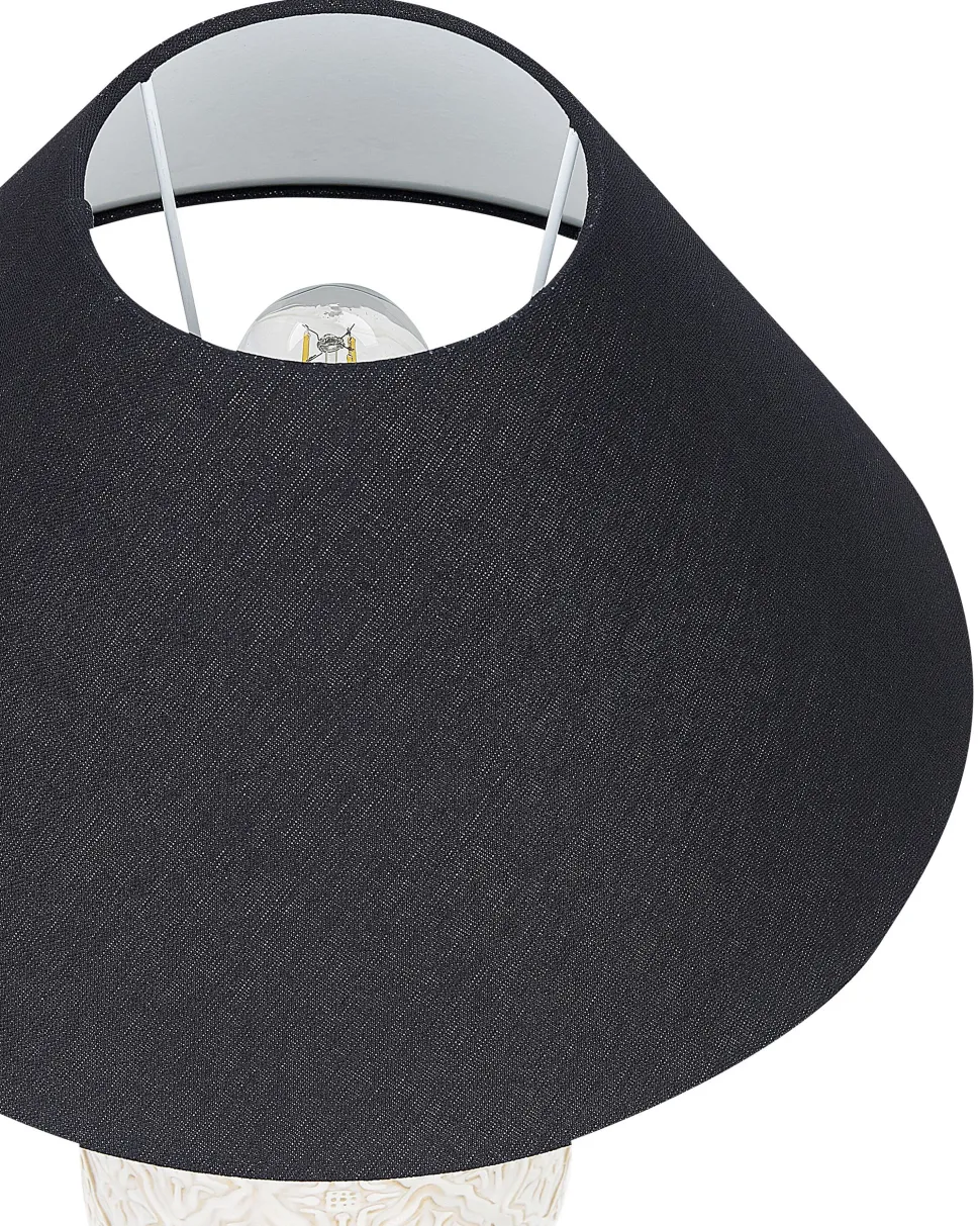 Candeeiro De Mesa Em Ceramica Creme Telire