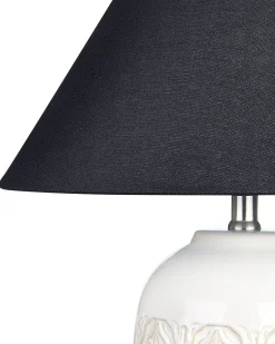 Candeeiro De Mesa Em Ceramica Creme Telire