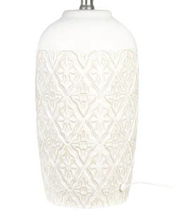 Candeeiro De Mesa Em Ceramica Creme Telire