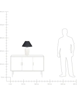 Candeeiro De Mesa Em Ceramica Creme Telire