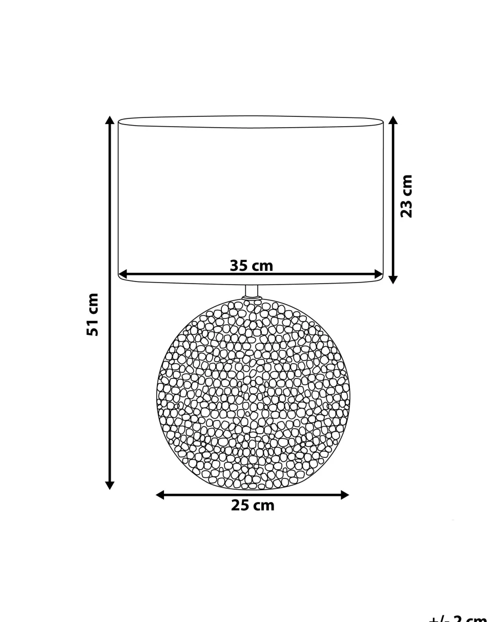 Candeeiro De Mesa Em Ceramica Dourada E Preto 51 Cm Nasva