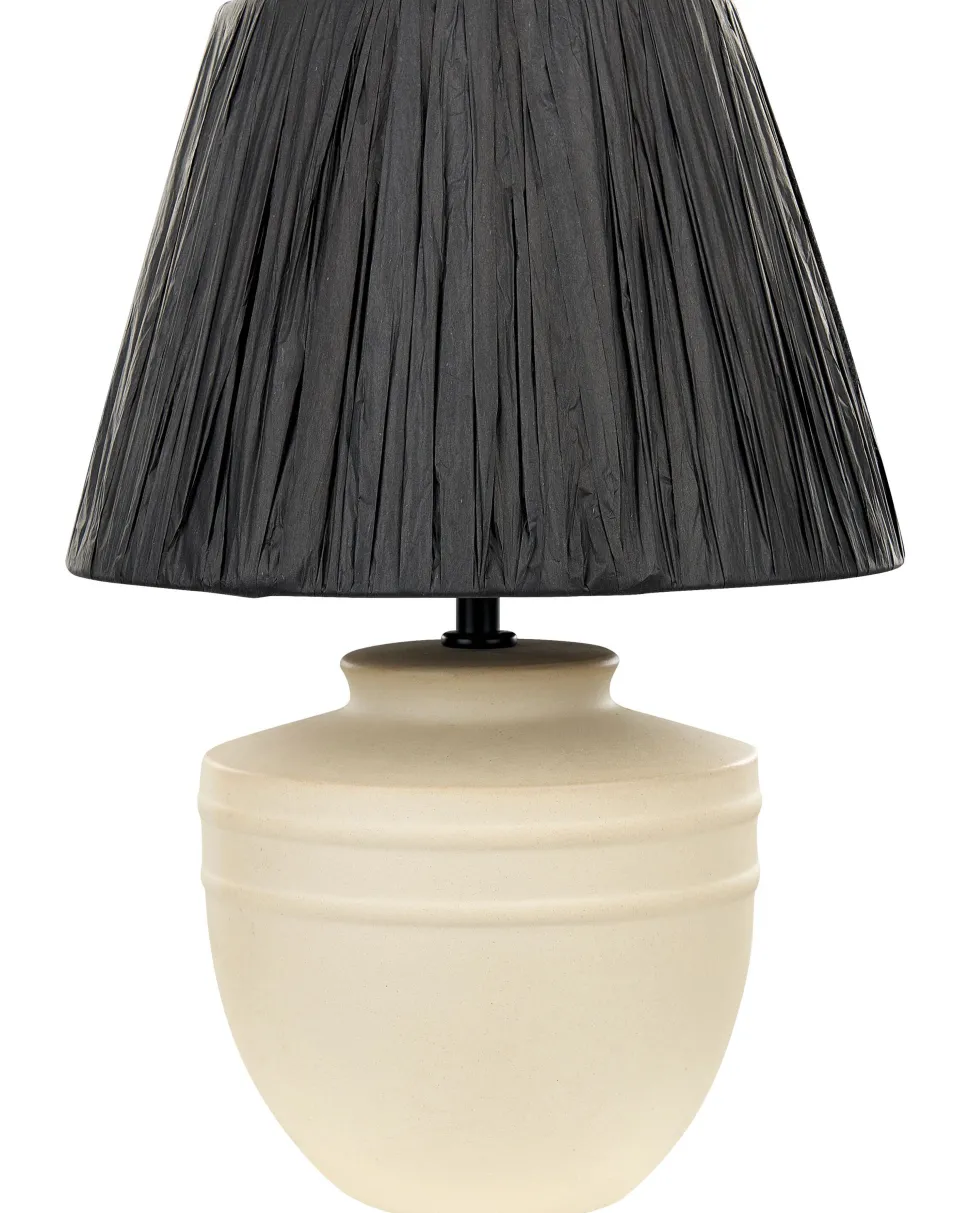 Candeeiro De Mesa Em Ceramica Creme 44 Cm Tigre