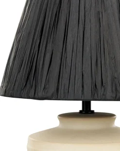 Candeeiro De Mesa Em Ceramica Creme 44 Cm Tigre