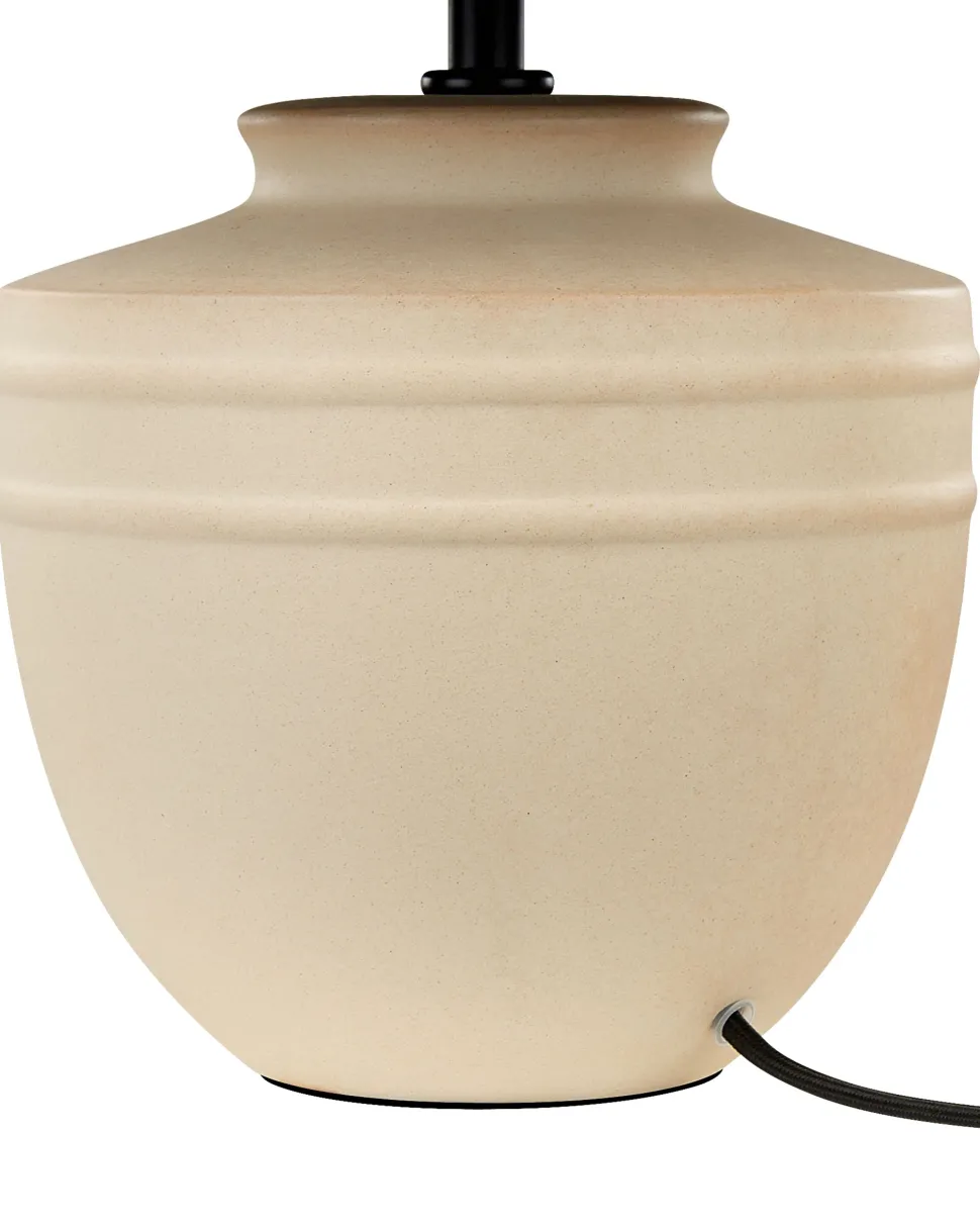 Candeeiro De Mesa Em Ceramica Creme 44 Cm Tigre