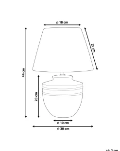 Candeeiro De Mesa Em Ceramica Creme 44 Cm Tigre