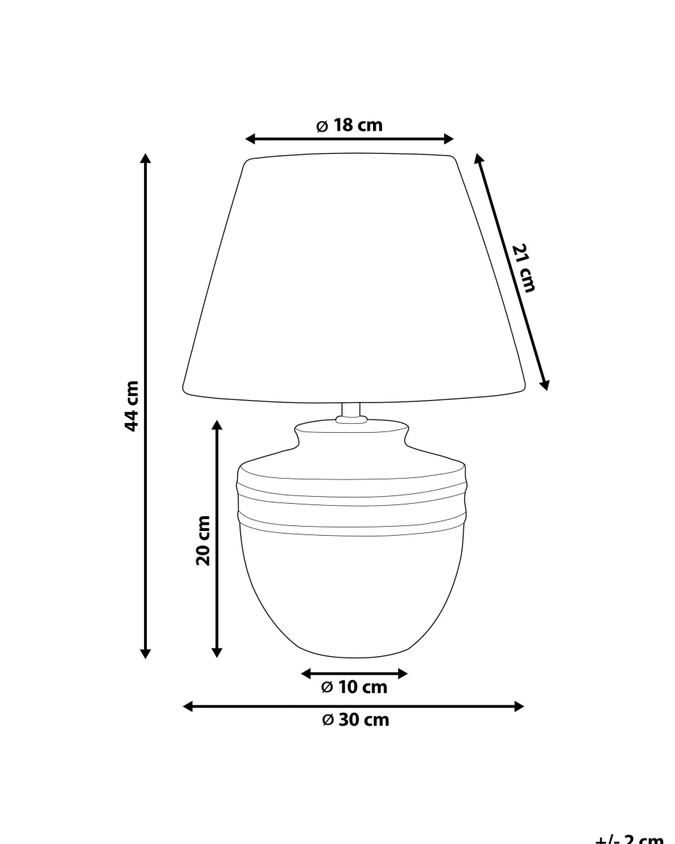 Candeeiro De Mesa Em Ceramica Creme 44 Cm Tigre