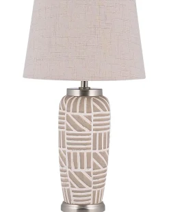 Candeeiro De Mesa Em Ceramica Creme 48 Cm Traisen