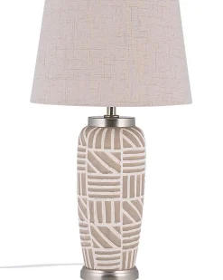 Candeeiro De Mesa Em Ceramica Creme 48 Cm Traisen