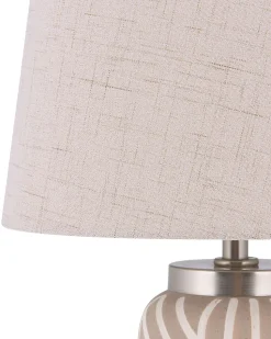 Candeeiro De Mesa Em Ceramica Creme 48 Cm Traisen