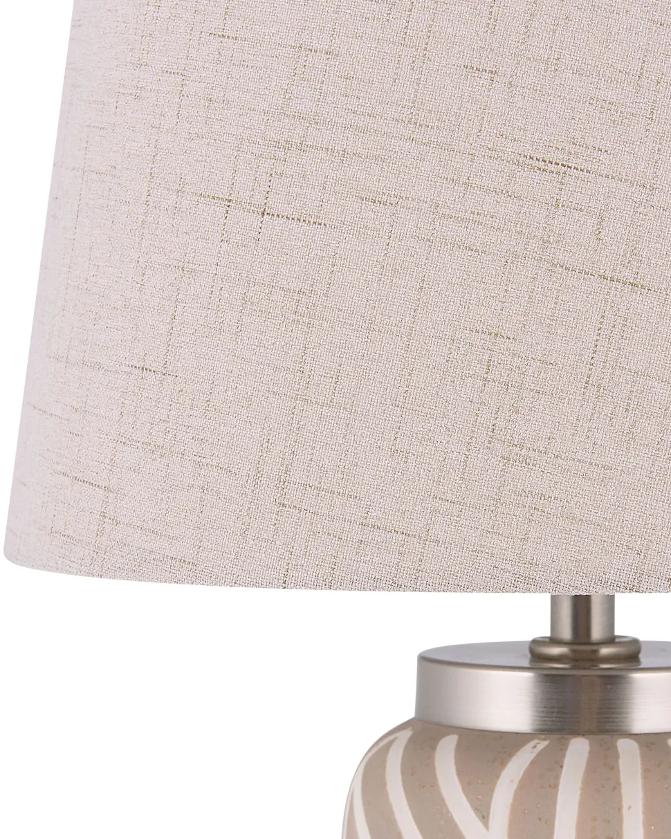 Candeeiro De Mesa Em Ceramica Creme 48 Cm Traisen