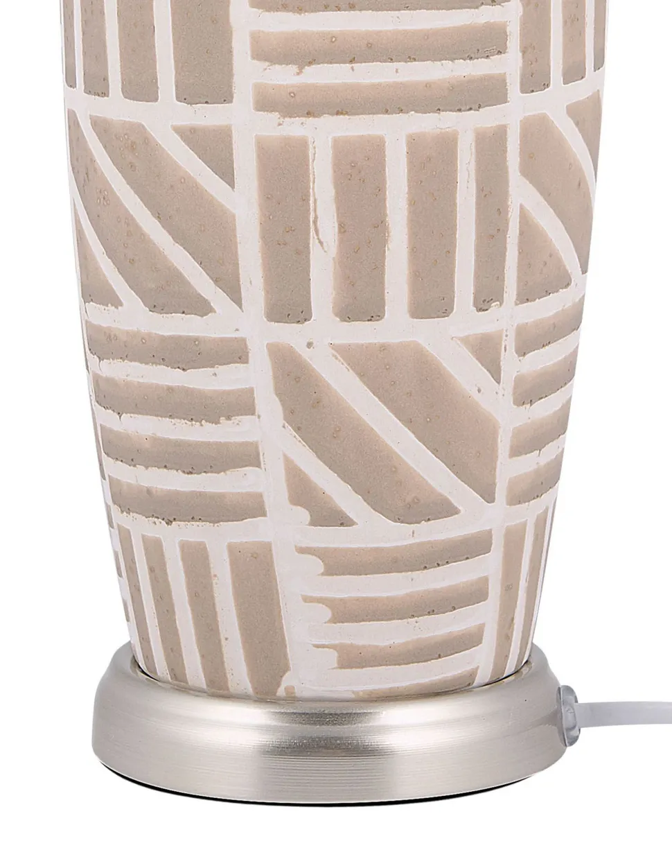 Candeeiro De Mesa Em Ceramica Creme 48 Cm Traisen