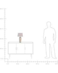 Candeeiro De Mesa Em Ceramica Creme 48 Cm Traisen