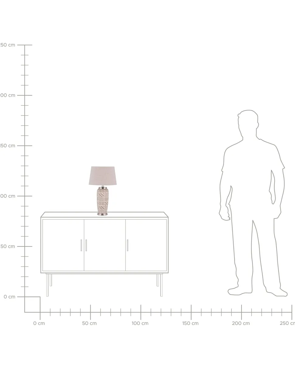 Candeeiro De Mesa Em Ceramica Creme 48 Cm Traisen