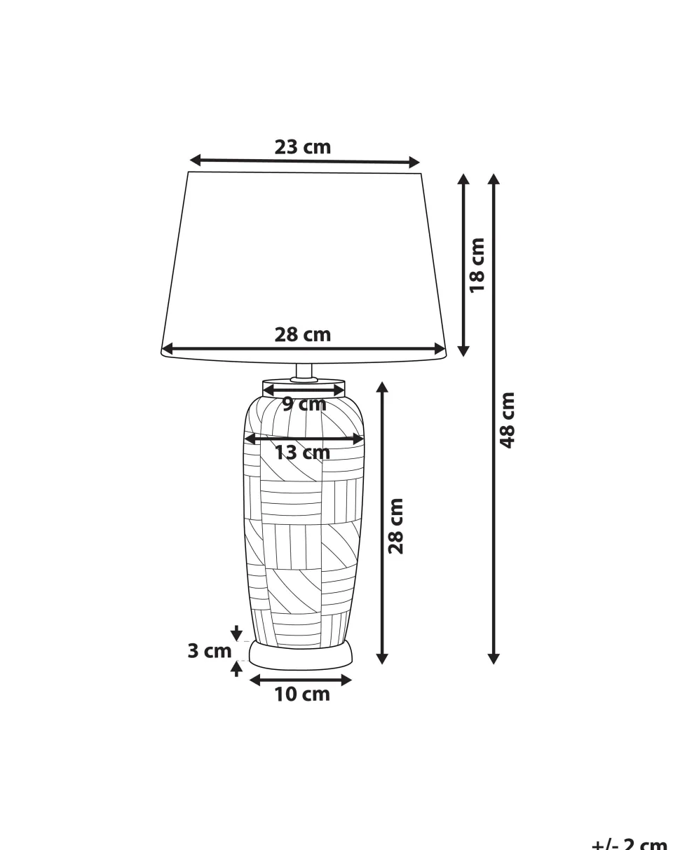 Candeeiro De Mesa Em Ceramica Creme 48 Cm Traisen