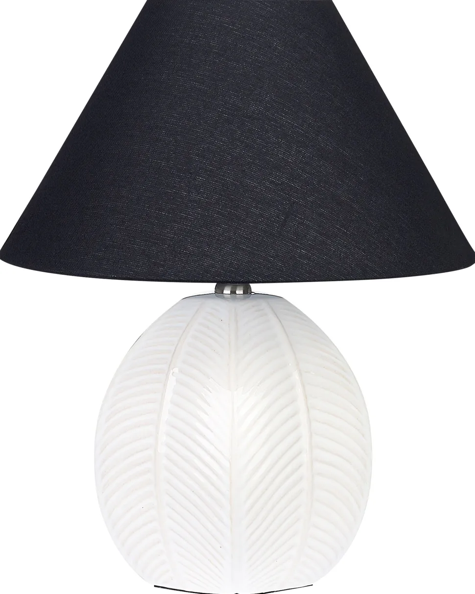 Candeeiro De Mesa Em Ceramica Creme Cadena