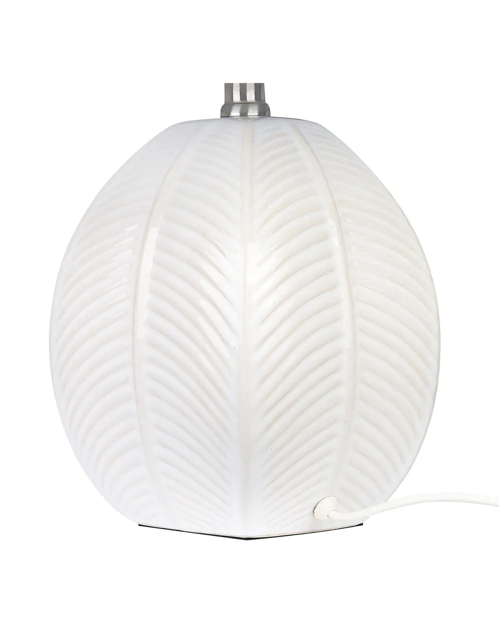 Candeeiro De Mesa Em Ceramica Creme Cadena