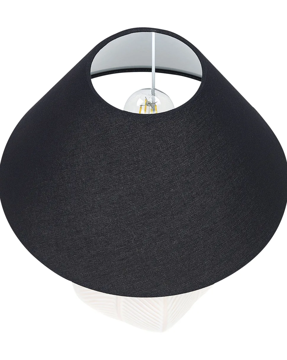 Candeeiro De Mesa Em Ceramica Creme Cadena