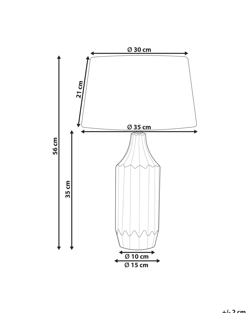 Candeeiro De Mesa Em Ceramica Azul Abava