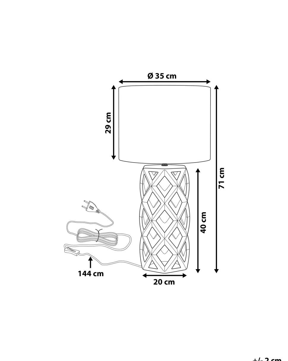 Candeeiro De Mesa Em Ceramica Dourada E Preto 71 Cm Selja