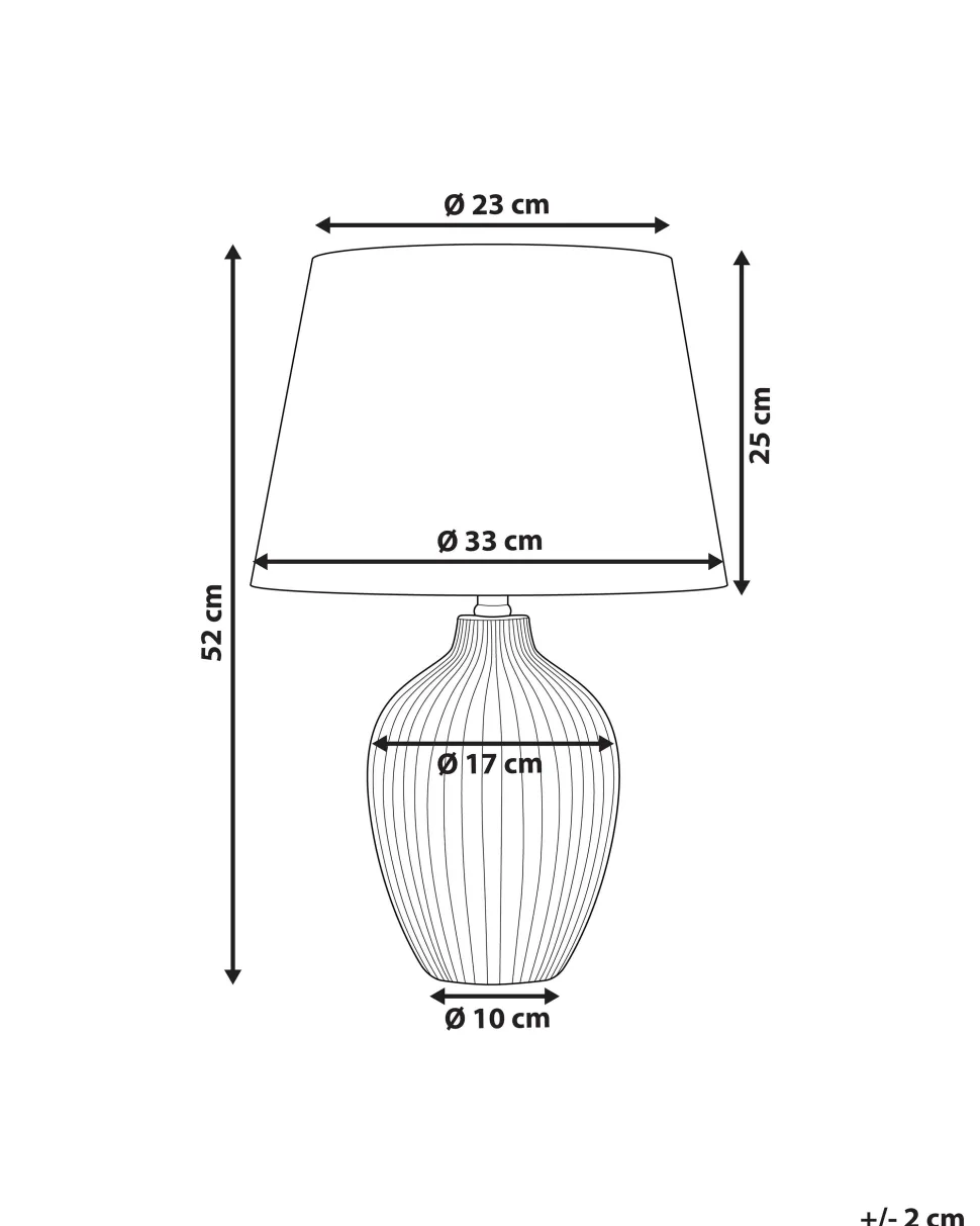 Candeeiro De Mesa Em Ceramica Castanha Fergus