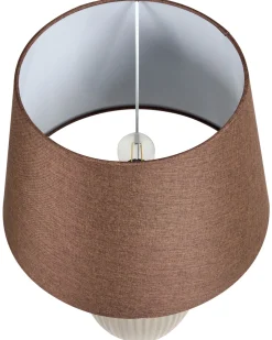 Candeeiro De Mesa Em Ceramica Castanha Fergus