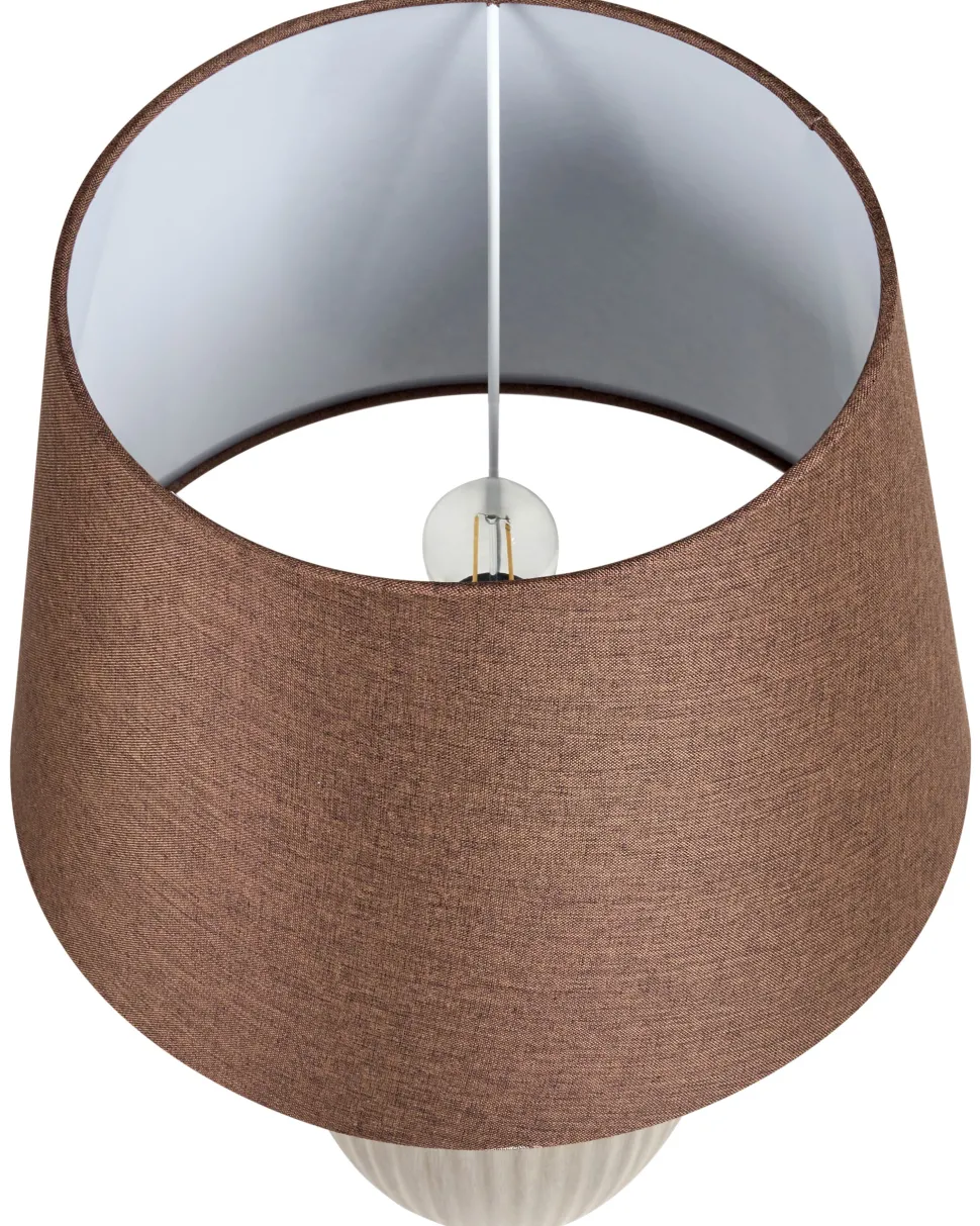 Candeeiro De Mesa Em Ceramica Castanha Fergus