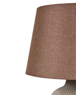 Candeeiro De Mesa Em Ceramica Castanha Fergus