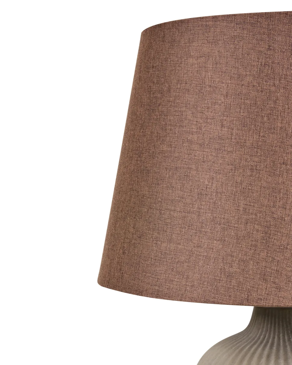 Candeeiro De Mesa Em Ceramica Castanha Fergus