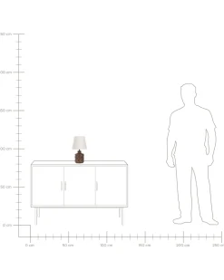 Candeeiro De Mesa Em Ceramica Cor De Cobre Rosanna