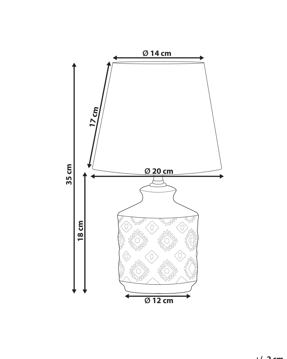 Candeeiro De Mesa Em Ceramica Cor De Cobre Rosanna