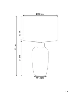 Candeeiro De Mesa Em Ceramica Azul Marinho Perlis
